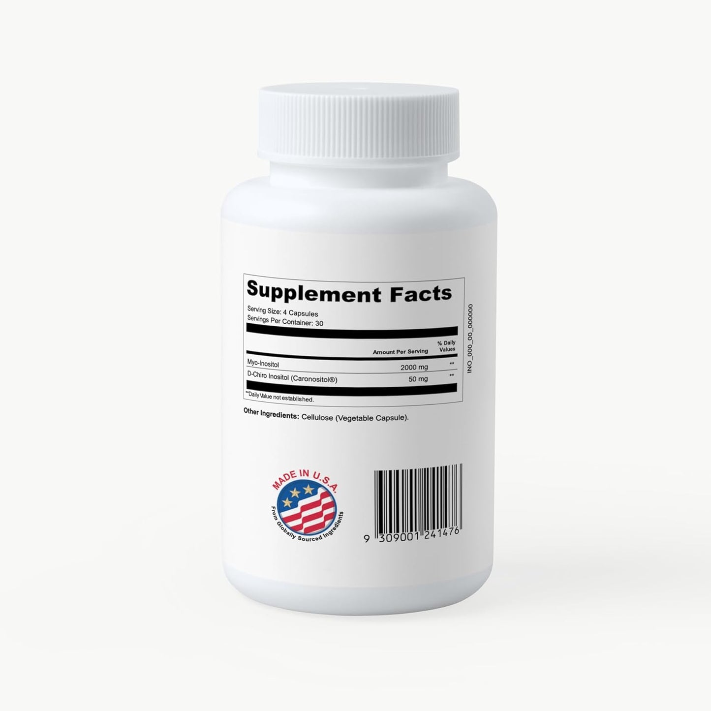 PCOS Queen Pure Inositol Supplement 40:1 Ratio - Myo + D-Chiro for Women's Fertility, Skin, & Menstrual Health - 1 Bottle
