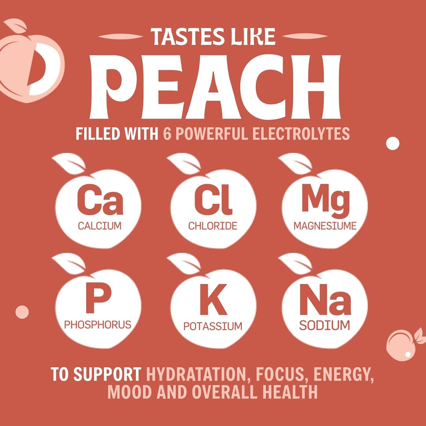 Peach Hydration Powder - Sugar-Free Electrolyte Drink Mix, Keto & Vegan-Friendly - 90 Servings