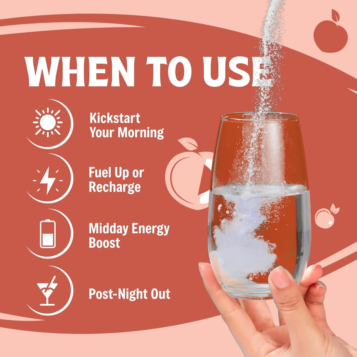 Peach Hydration Powder - Sugar-Free Electrolyte Drink Mix, Keto & Vegan-Friendly - 90 Servings