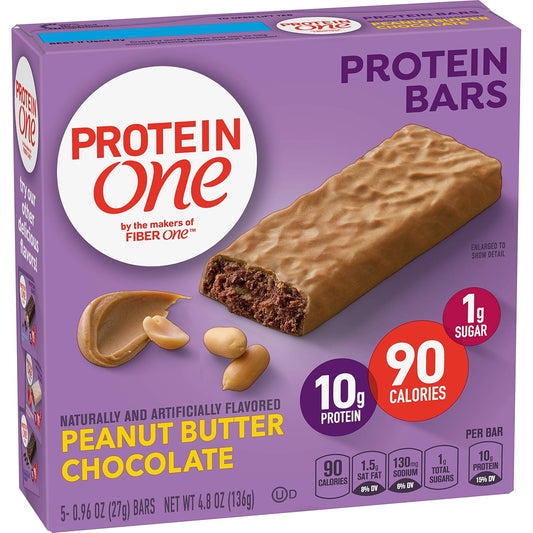Peanut Butter Chocolate Protein Bars, Pack of 5, 4.8 oz Each