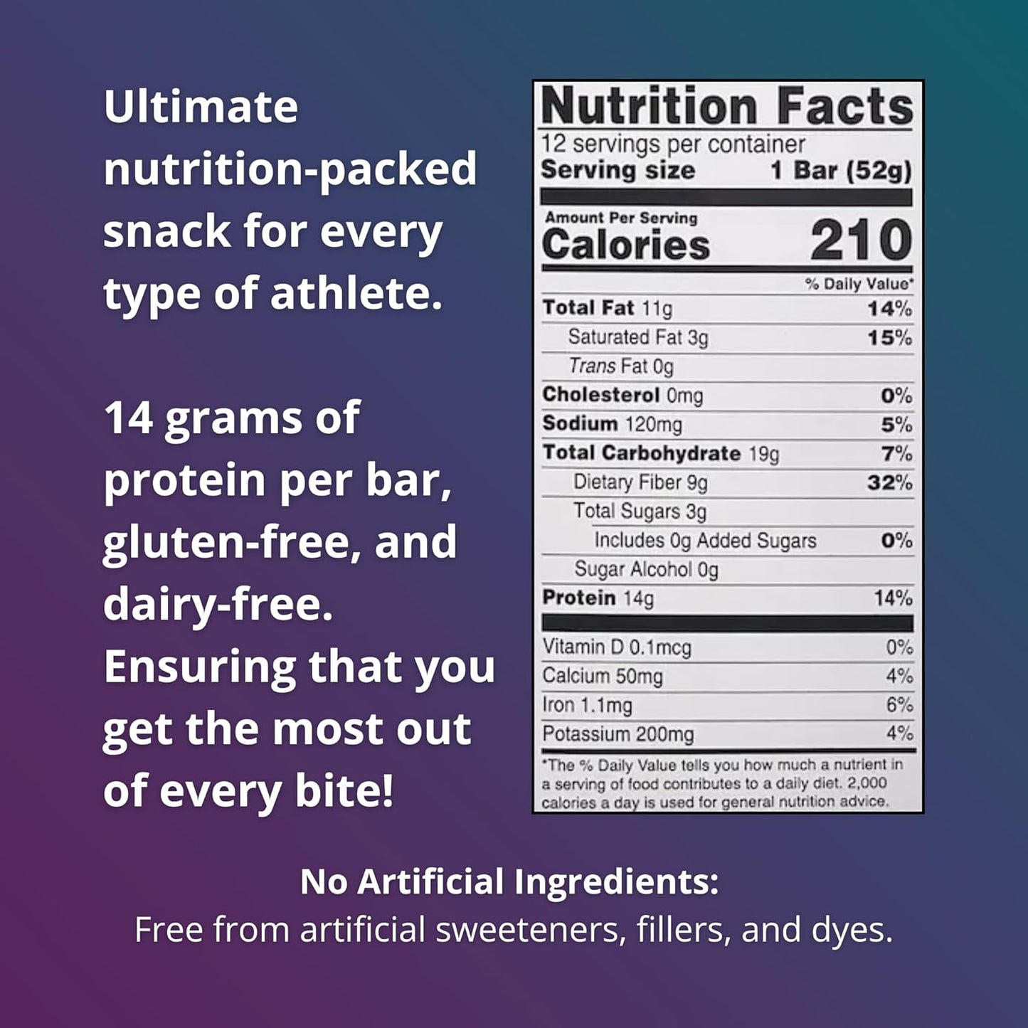 Peanut Butter Oatmeal Collagen Protein Bars - Fuel 4 Ever, 14g Protein, MCT Oil, Low Carb, High Fiber, No Artificial Ingredients