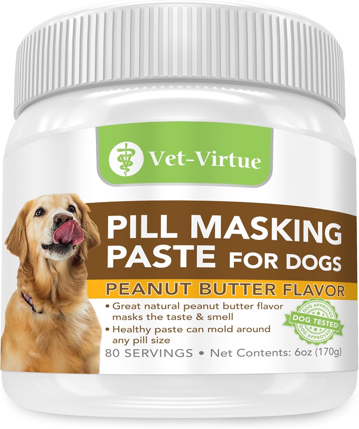Peanut Butter Pill Masking Paste for Dogs - Natural Ingredients, Perfect Pet Medicine Treats to Hide Pills & Capsules, Packed with Flavor