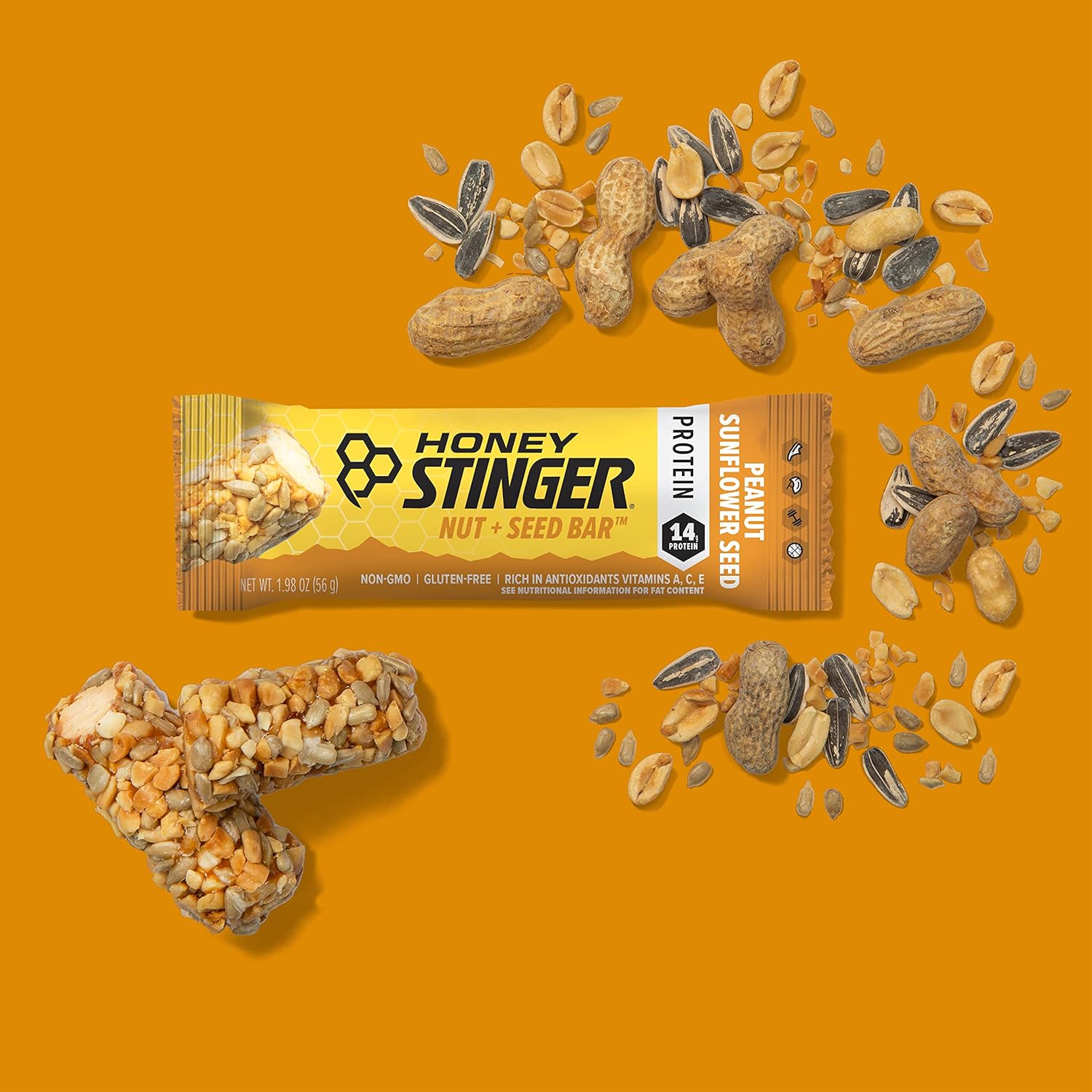 Peanut Sunflower Seed Protein Bar Box of 12 | Sports Nutrition Snack Bar for Exercise & Recovery | Nut + Seed Bar for Endurance & Performance - BoostGo Australia