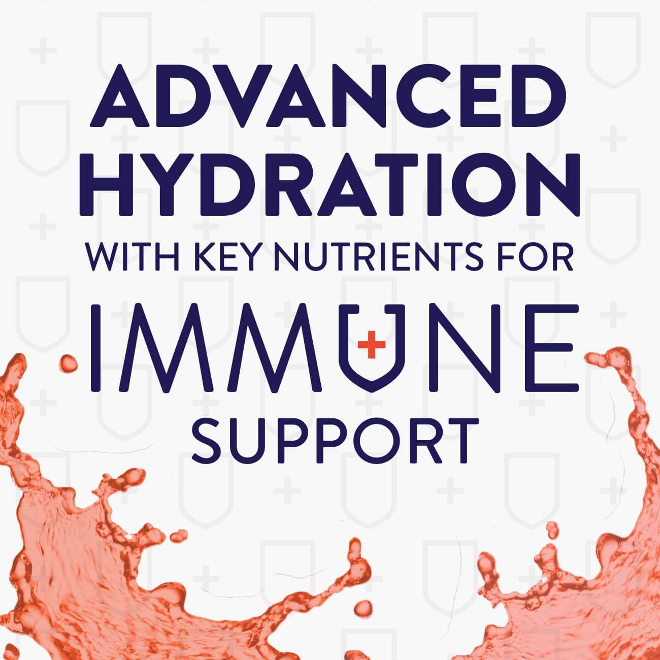 Pedialyte Immune Support Electrolyte Drink Powder Packets, Mixed Berry & Fruit Punch, 6 Count x 4 Pack