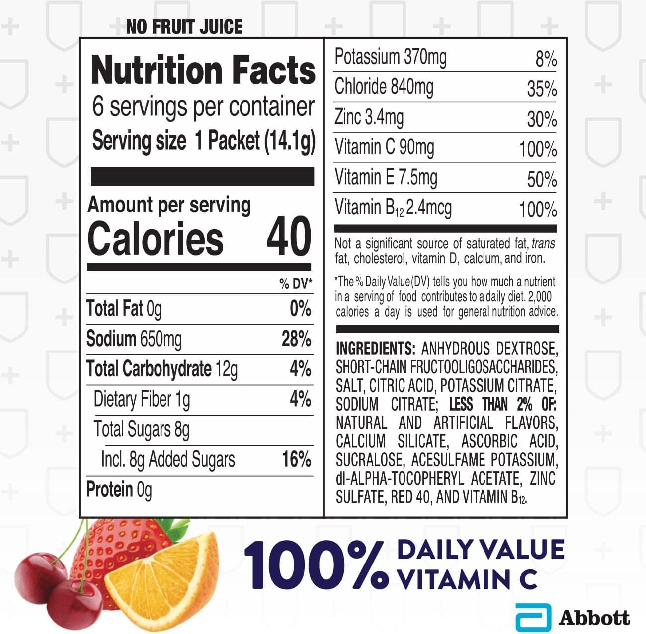 Pedialyte Immune Support Electrolyte Drink Powder Packets, Fruit Punch, 24 Packets - BoostGo Australia