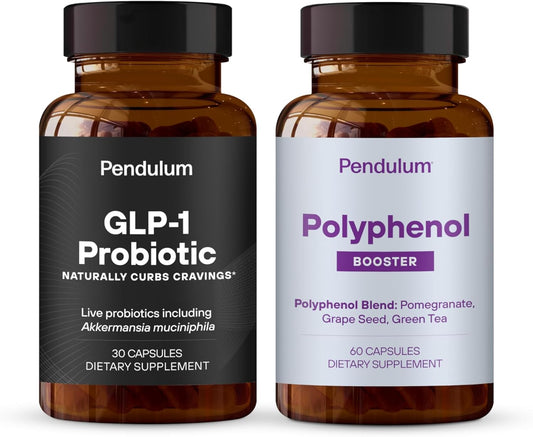 Pendulum GLP-1 Probiotic and Polyphenol Booster Bundle - 30 Capsules Probiotic, 60 Capsules Polyphenol Booster