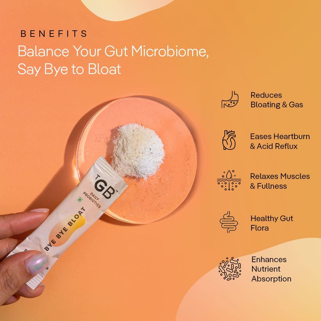 Peppermint & Inulin Synbiotic Fiber Powder with 2.5 Bn CFU - Probiotic and Prebiotic Gut Health Supplement for Men and Women - Boost Digestive Health and Immunity - 60 Day Supply