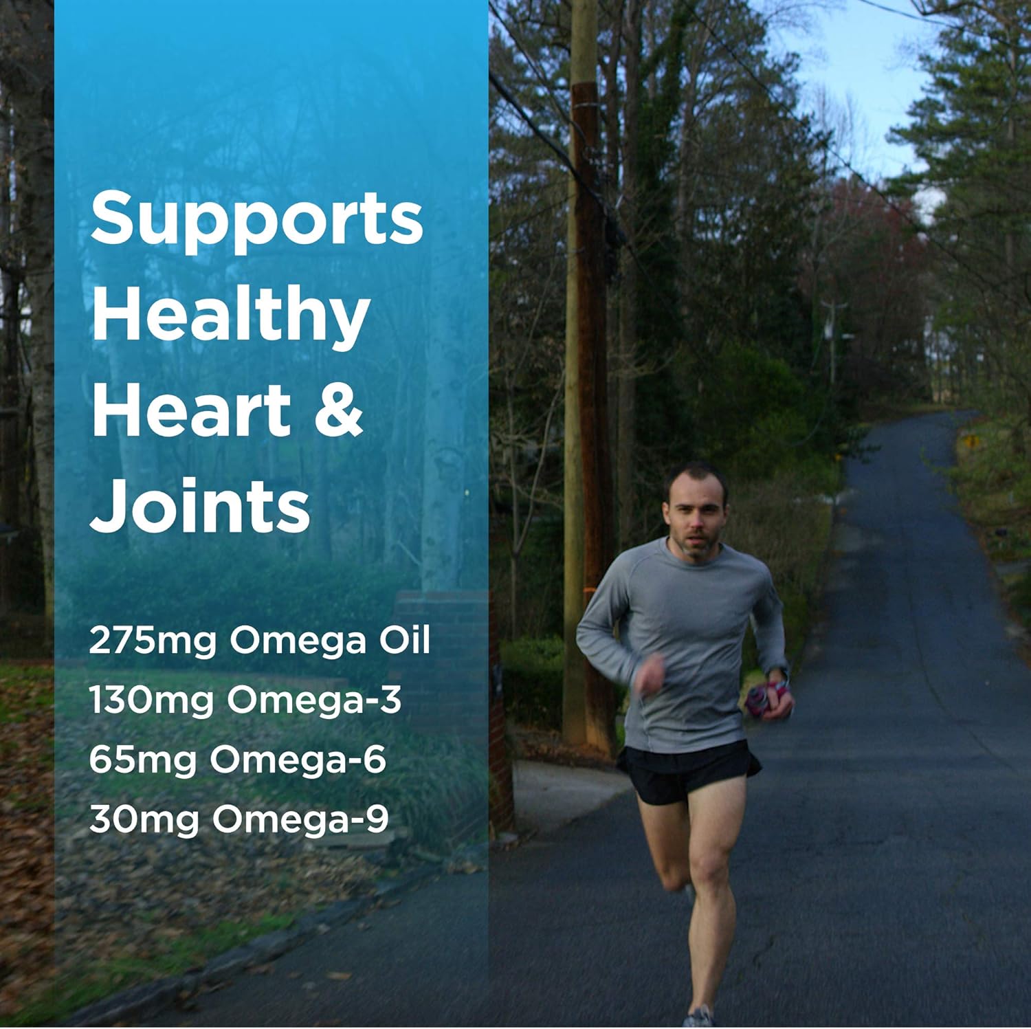 PEREGRUNE Omega 3, 6, and 9 Gummies with DHA for Runners - Daily Heart & Joint Health Supplements - Low Sugar - GMP Certified