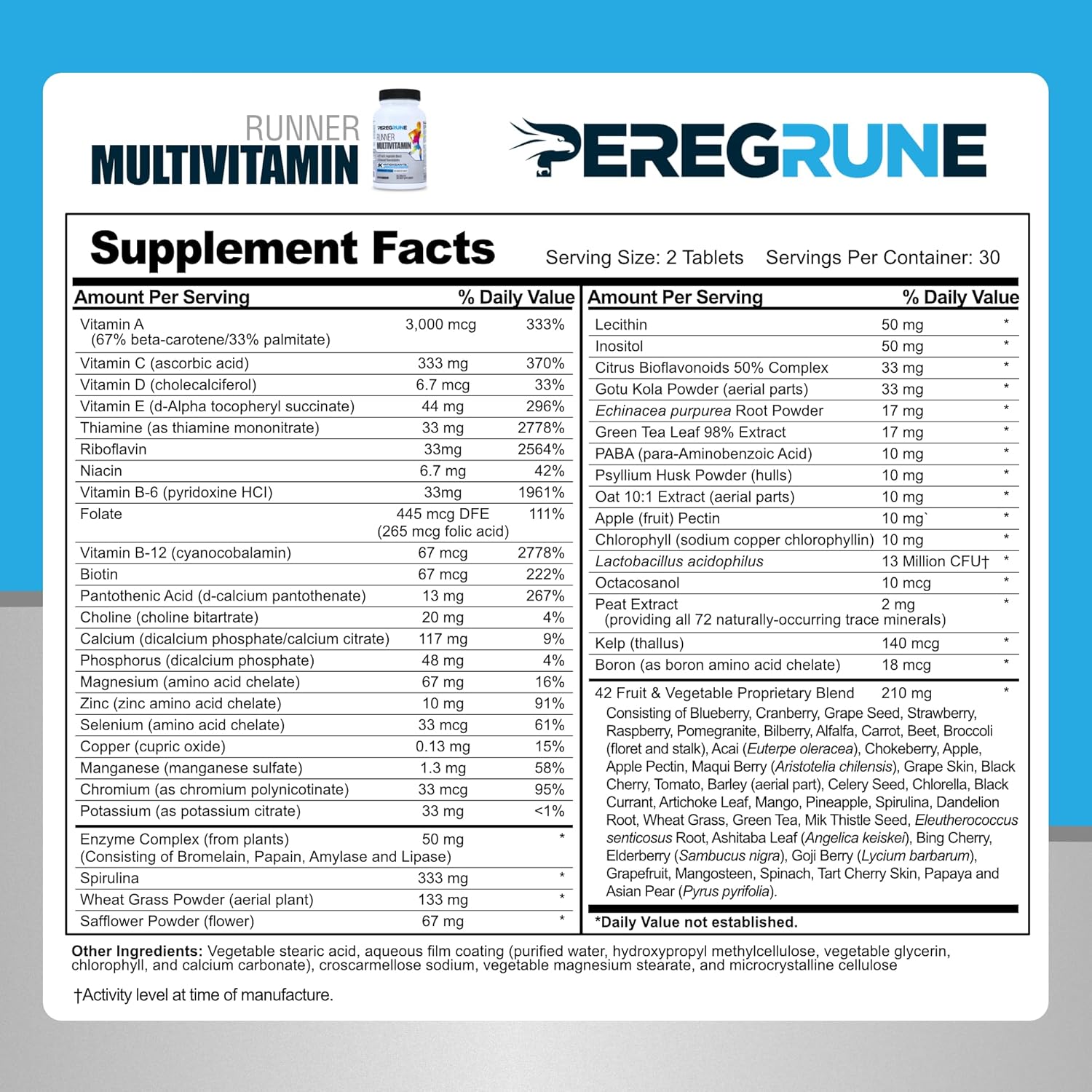 PEREGRUNE Running Supplement Bundle: Joint Support, Omega-3, & Vitamins for Runners | Antioxidants, Probiotics, Glucosamine, EPA/DHA Fish Oil | 1 Month Supply