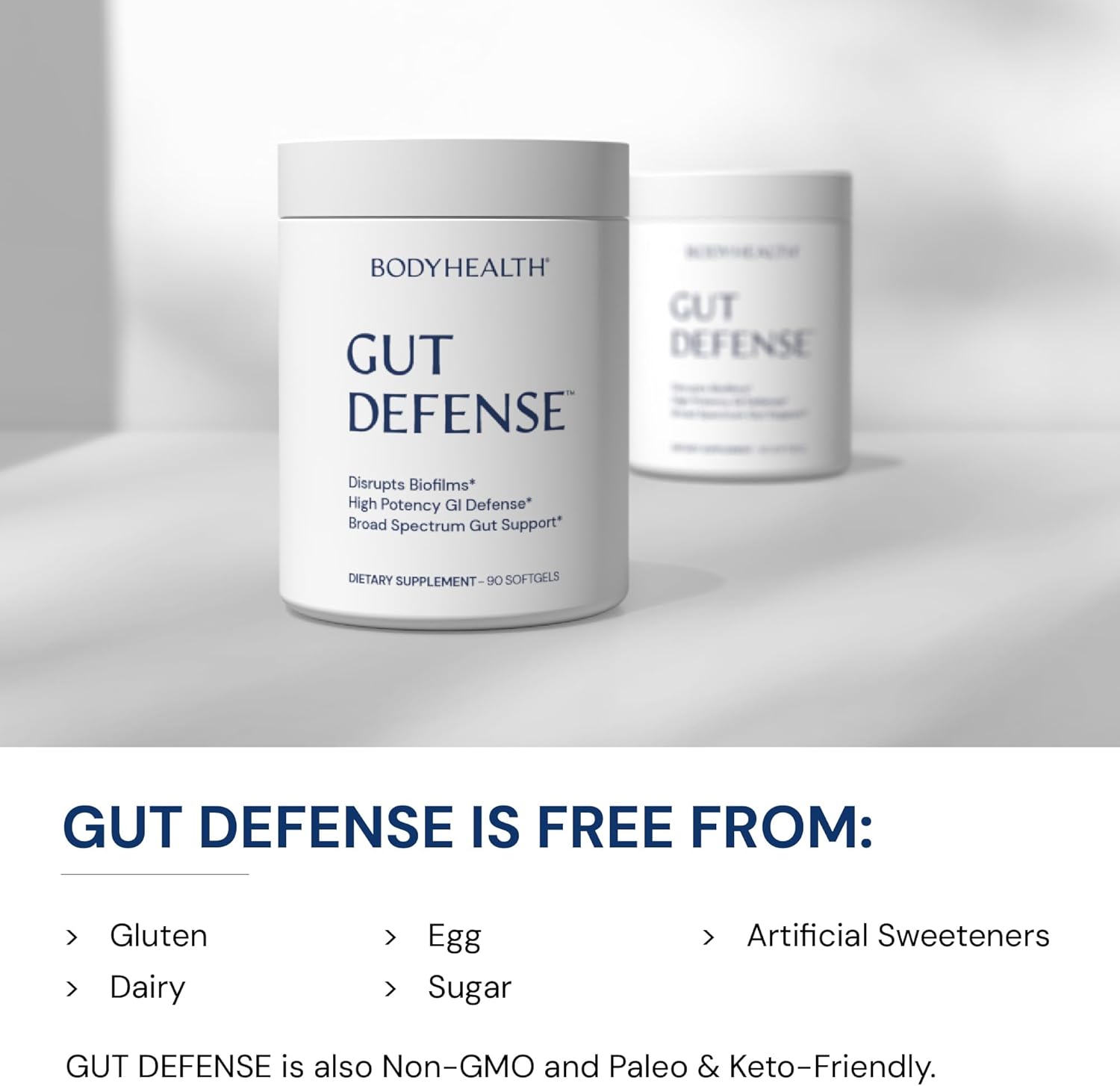 PerfectAmino Gut Defense Softgels - Advanced Gut Health Support for Women and Men - 90 Capsules
