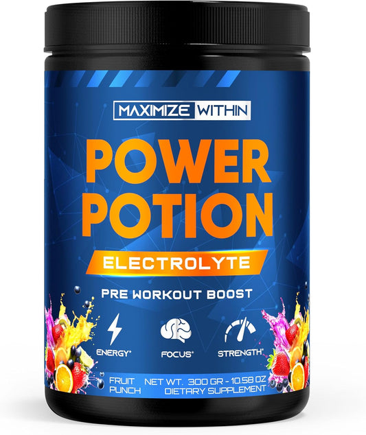 Performance-Enhancing Electrolyte Pre-Workout Boost with Creatine and Beta Alanine, Fruit Punch Flavor, 10.58 oz