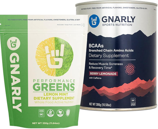Performance Greens Lemon Mint & BCAAs Berry Lemonade Combo Pack - 22.22 oz of Nutritious Supplements