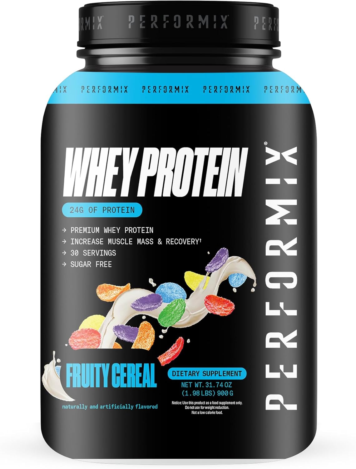 PERFORMIX Whey Protein Isolate Blend - 24g Protein, 5.4g BCAAs, 110 Calories - Muscle Building & Recovery - 100% Whey Powder - 1.98 lbs - 30 Servings