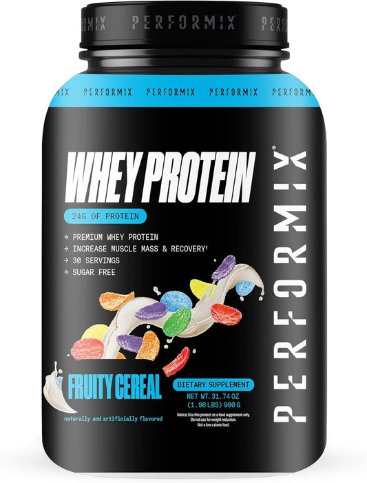 PERFORMIX Whey Protein Isolate Blend - 24g Protein, 5.4g BCAAs, 110 Calories - Muscle Building & Recovery - 100% Whey Powder - 1.98 lbs - 30 Servings