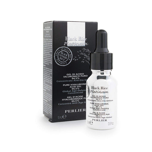 Perlier Black Rice Platinum Hyaluronic Acid Serum - 94.5% Pure, 0.5 fl. oz.