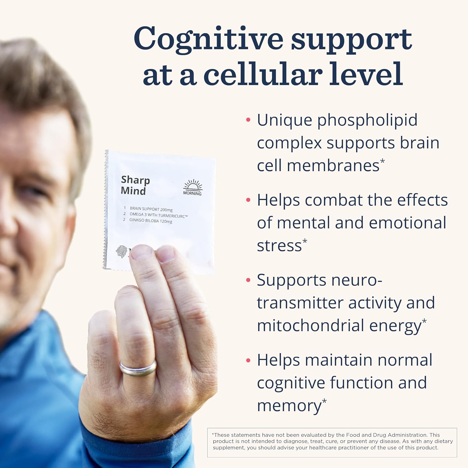 Persona Nutrition Mental Clarity & Focus Vitamin Pack - Ginkgo Biloba, Omega 3, Turmeric (28 Pack)