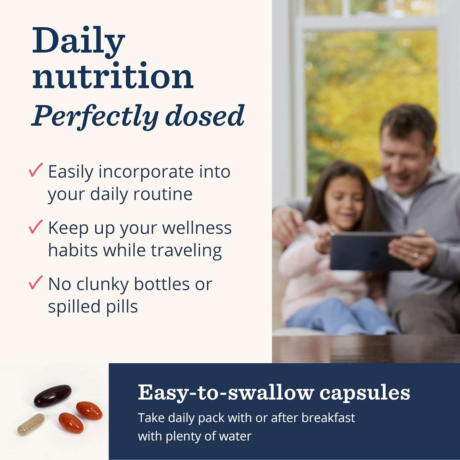 Persona Nutrition Mental Clarity & Focus Vitamin Pack - Ginkgo Biloba, Omega 3, Turmeric (28 Pack)