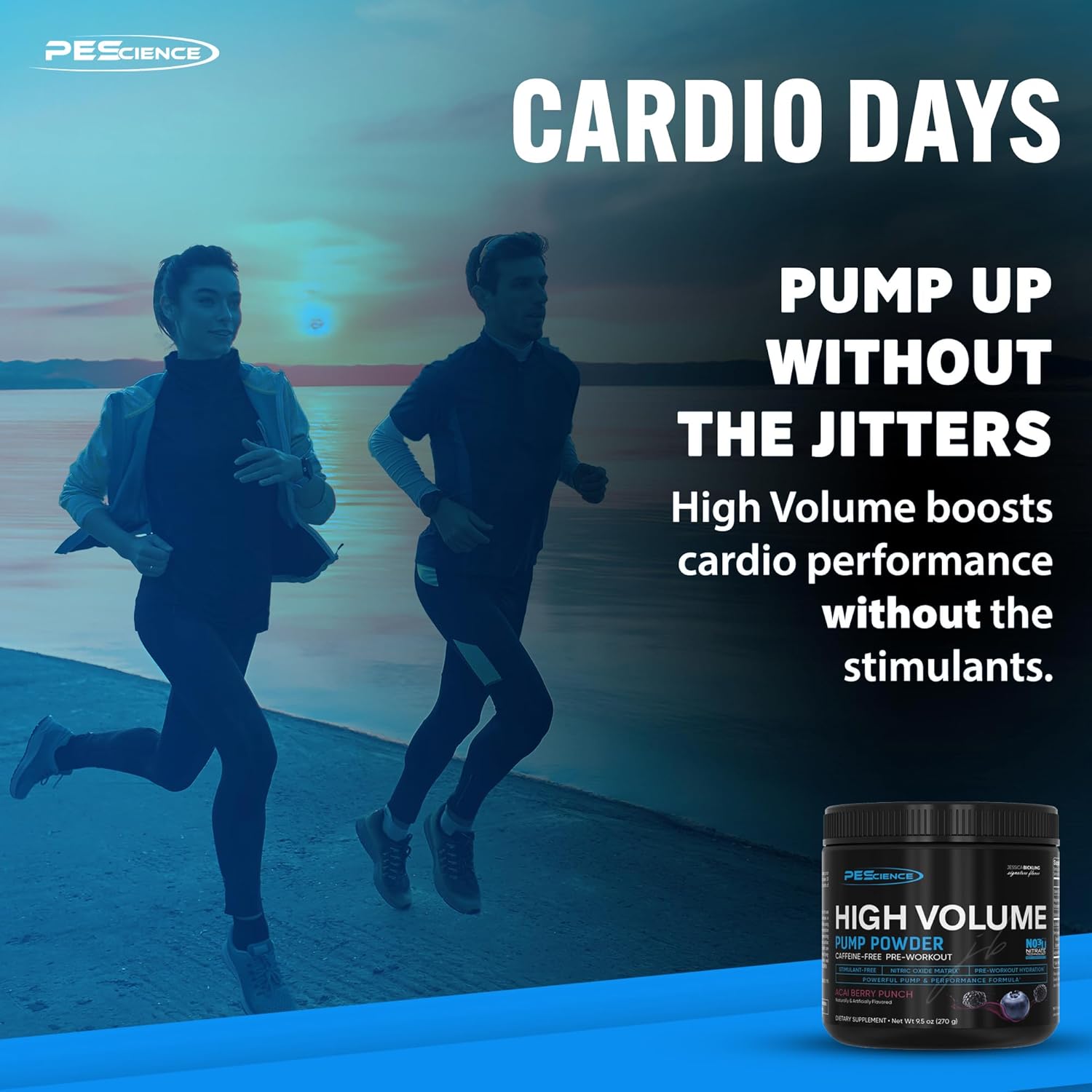 PEScience Nitric Oxide Booster Pre Workout Powder - Raspberry Lemonade Flavor - 36 Scoops - Caffeine Free