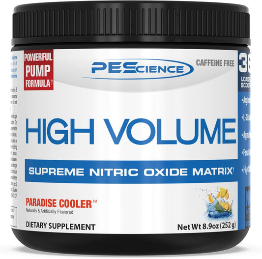 PEScience Paradise Cooler Pump Pre Workout, Caffeine-Free High Volume Formula, 252g