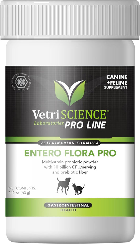 Pet-Friendly Probiotic Powder for Dogs & Cats - Gut Flora Health Supplement - Probiotic Blend with Fiber - 2.12 oz