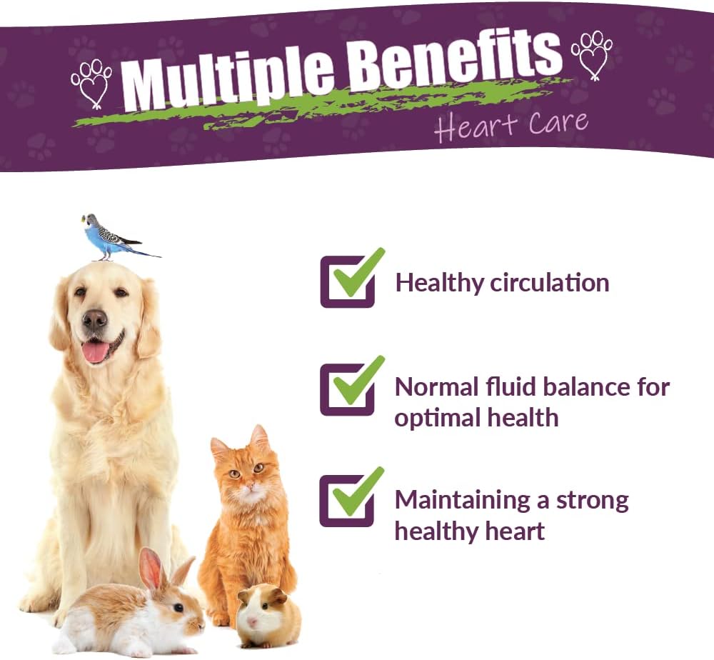 Pet Herbal Supplement for Heart Care - Amber NaturalZ Hawthorn and Dandelion | 1oz Glass Bottle | Made in USA