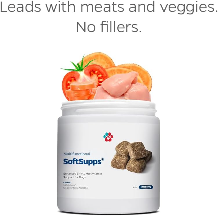 Pet Parents® SoftSupps® Multivitamin for Dogs with Glucosamine Chondroitin, Salmon Oil, Probiotics - 90ct Dog Vitamins for Immune Support