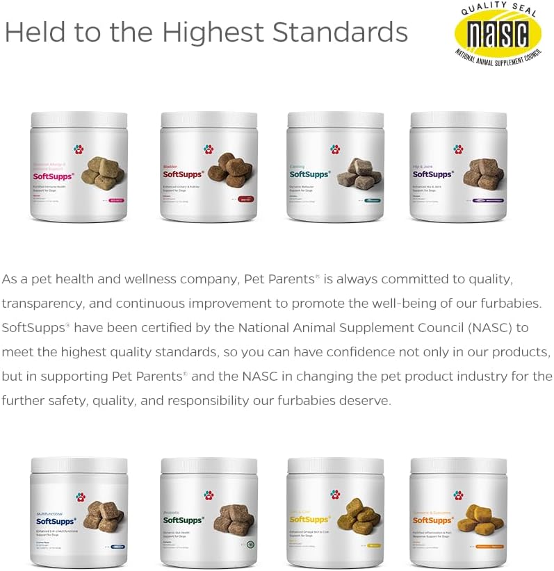 Pet Parents® SoftSupps® Multivitamin for Dogs with Glucosamine Chondroitin, Salmon Oil, Probiotics - 90ct Dog Vitamins for Immune Support