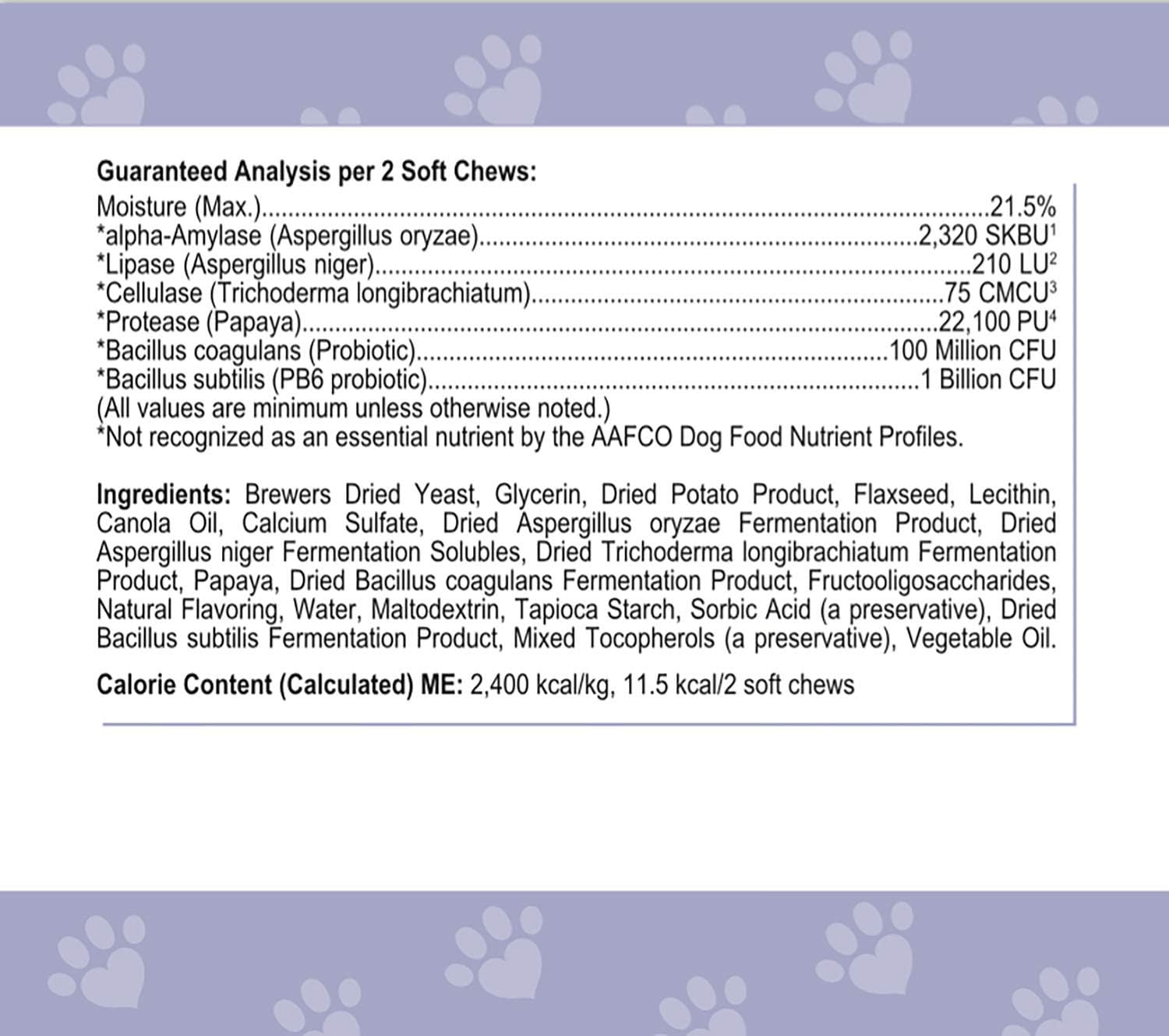 Pet Probiotics and Digestive Enzymes Soft Chews for Dogs - Relieve Diarrhea, Gas, Bloating, Constipation, Upset Stomach - Support for Dog Digestion - Probiotics for Dogs and Puppies