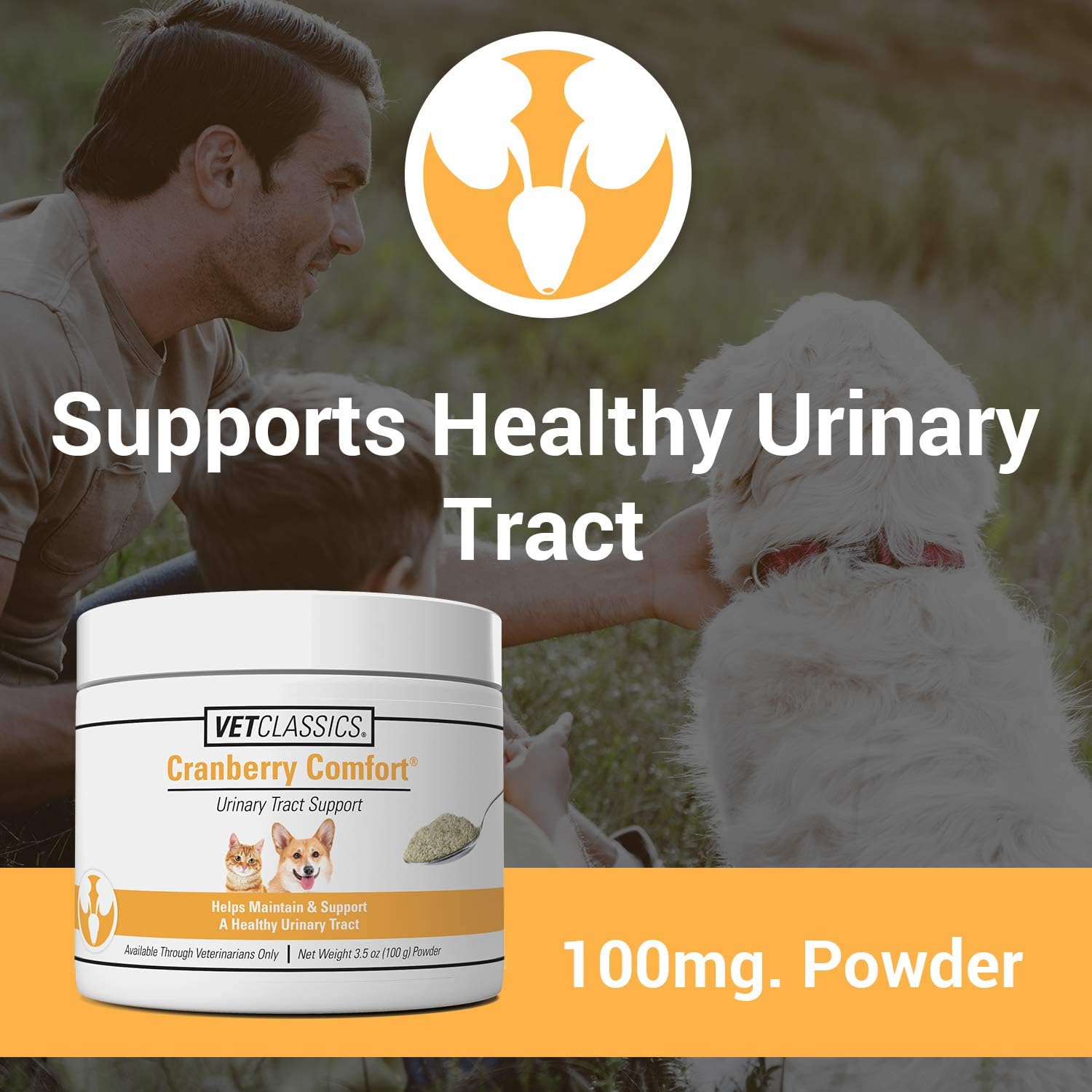 Pet Supplement for Bladder Health in Dogs and Cats - Cranberry Comfort Urinary Tract Formula - Supports Incontinence Control - 3.5 oz Powder