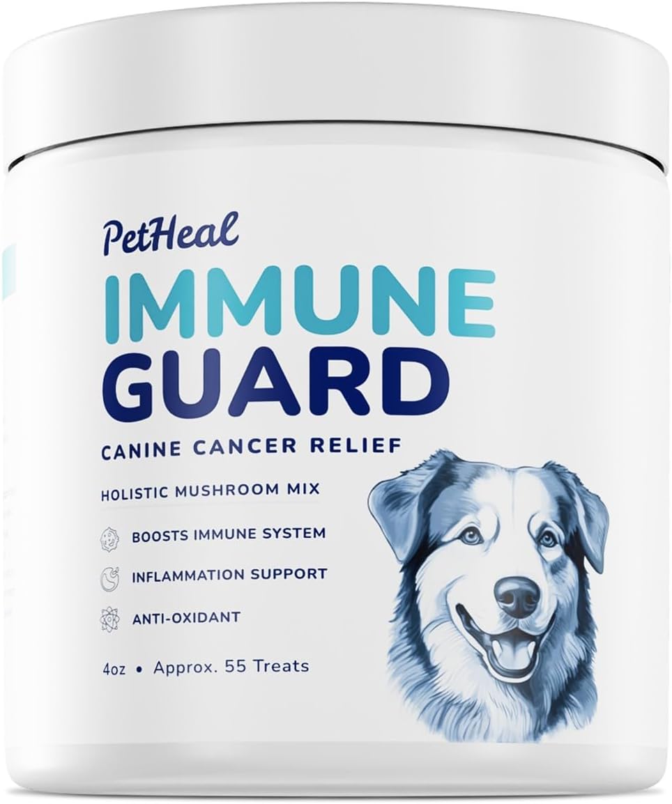 PetHeal Immune Guard Soft Chews for Dogs with Cancer - Natural Peanut Butter Flavor - 55 Count