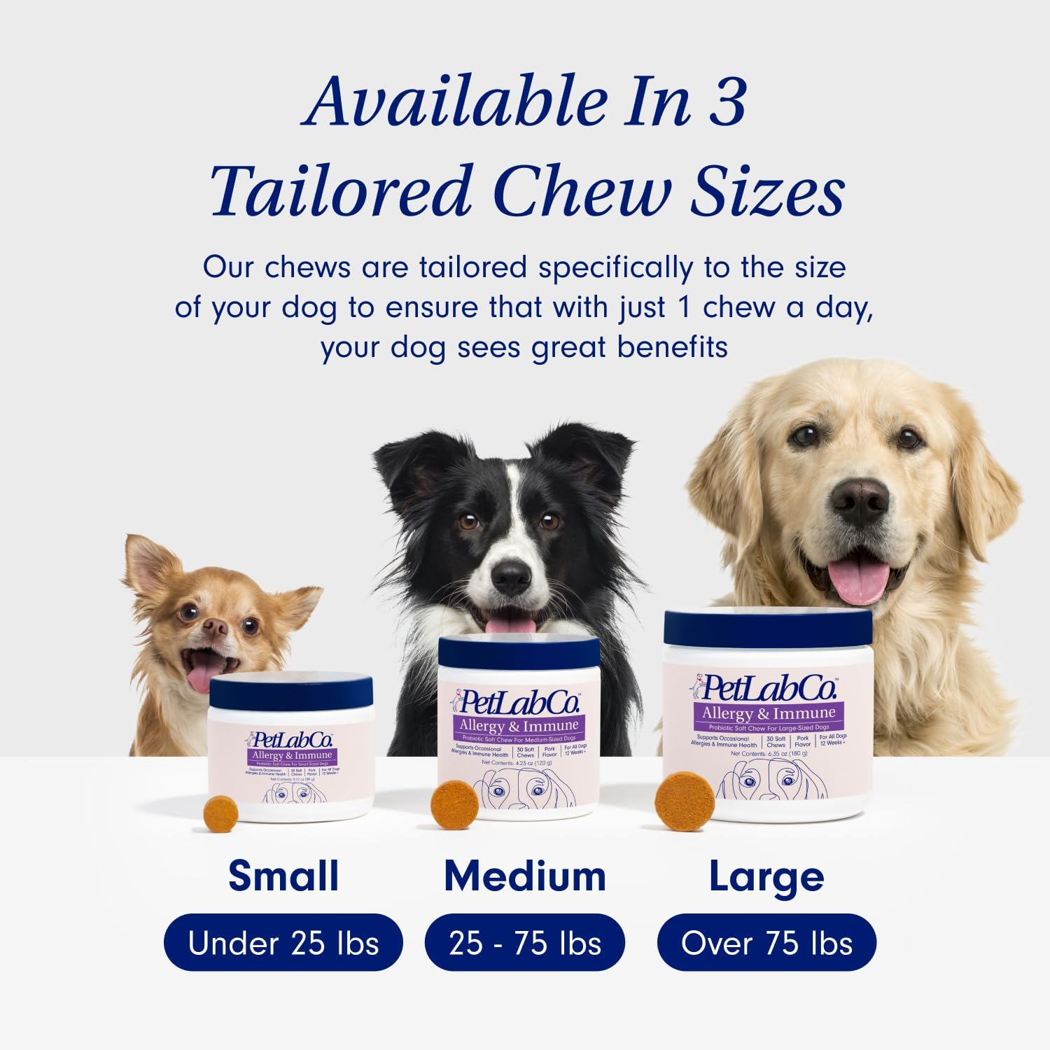 PetLab Co. Probiotic Chews for Small Dogs - Boost Immunity, Alleviate Allergies, Itchiness & Improve Gut Health - 30 Chews