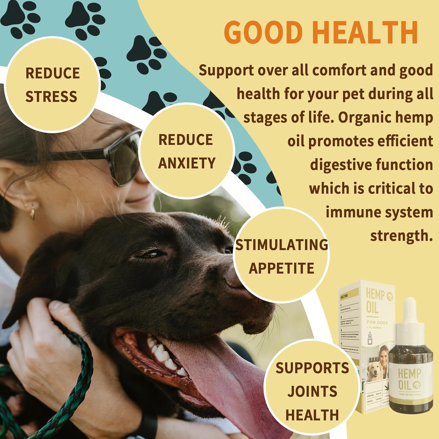 Petsmetabolism boosterCalming Drops for Dogs - Organicmetabolism boosterOil for Anxiety, Sleep, Pain, Inflammation, Arthritis, Allergies - Supports Skin, Joint & Hip Health - Herbal Supplements - Non-GMO