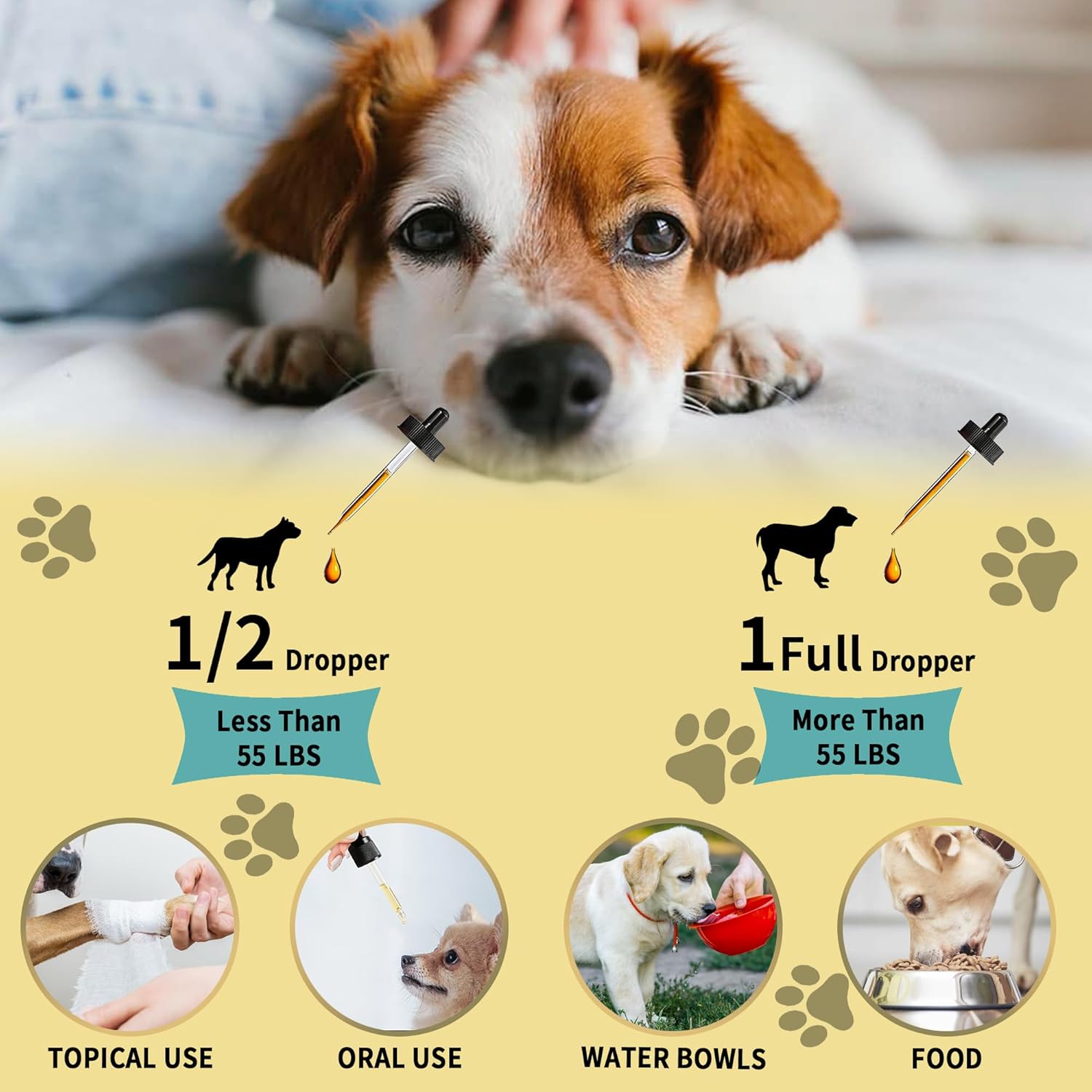 Petsmetabolism boosterCalming Drops for Dogs - Organicmetabolism boosterOil for Anxiety, Sleep, Pain, Inflammation, Arthritis, Allergies - Supports Skin, Joint & Hip Health - Herbal Supplements - Non-GMO