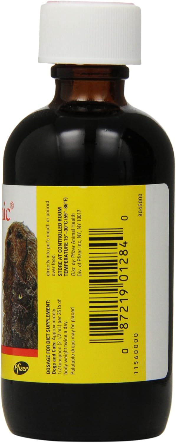 Pfizer Pet-Tinic Vitamin-Mineral Supplement for Dogs and Cats - 4 oz Bottle