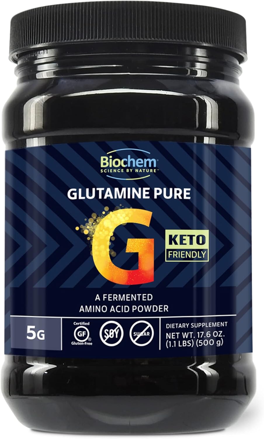 Pharmaceutical-Grade L-Glutamine Pure Powder for Post Workout Recovery - Vegan, Keto, Gluten-Free - Supports Muscle Tissue, Energy - 5g per Serving - 17.6 oz