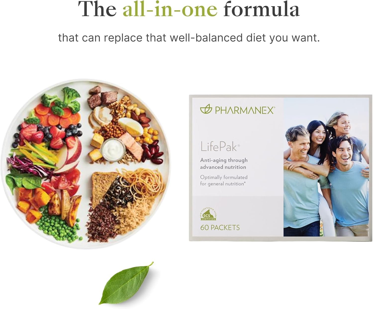 Pharmanex Nu Skin LifePak Advanced Adult Nutritional Supplement | 60 Daily Packets | Vitamins, Minerals, Phytonutrients | Aging, Digestive & Gut Health Formula