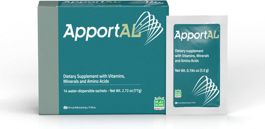 PHARMANUTRA ApportAL Multivitamin & Mineral Supplement with 19 Nutrients for Energy, Immunity, and Muscle Recovery - 14 Sachets