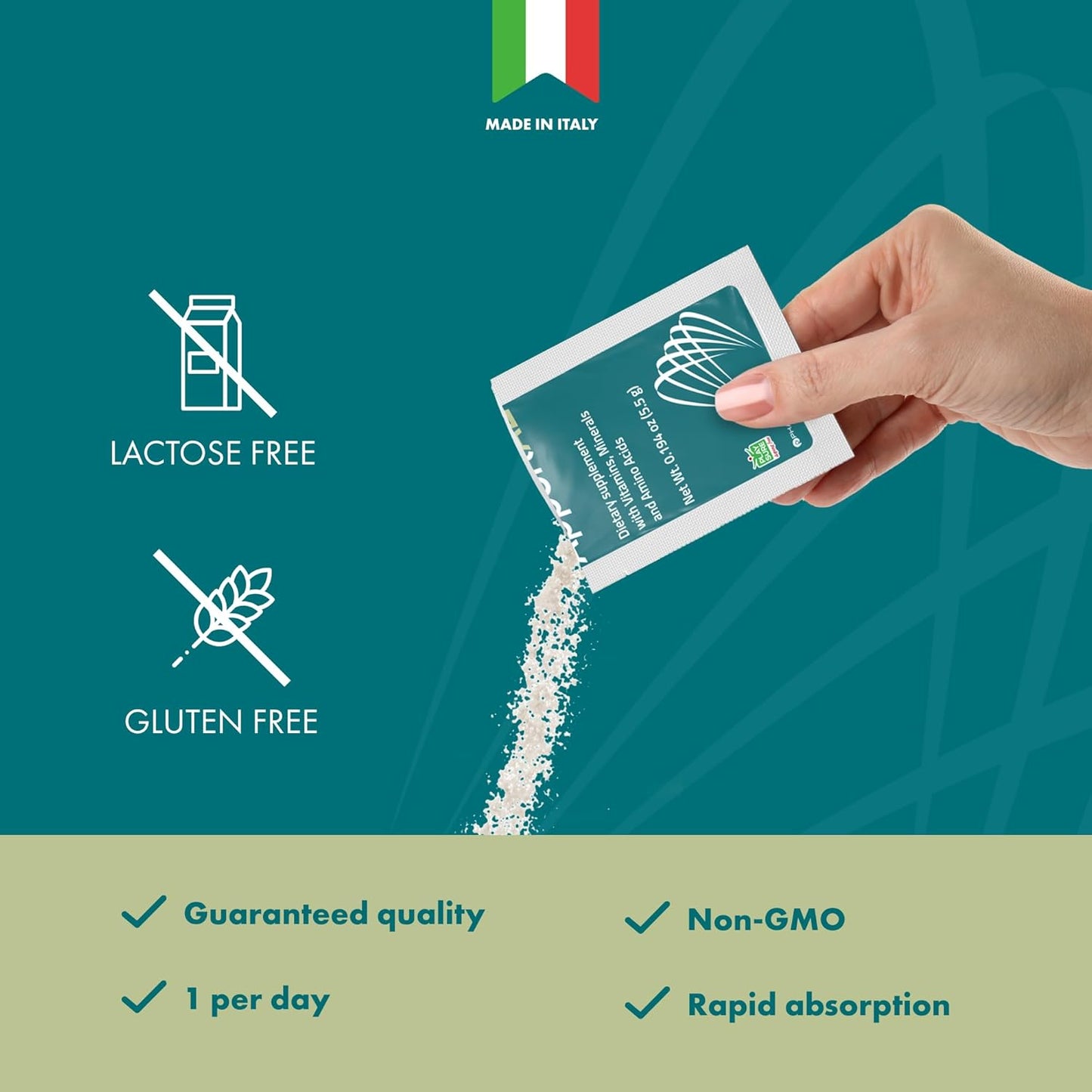 PHARMANUTRA ApportAL Multivitamin & Mineral Supplement with 19 Nutrients for Energy, Immunity, and Muscle Recovery - 14 Sachets