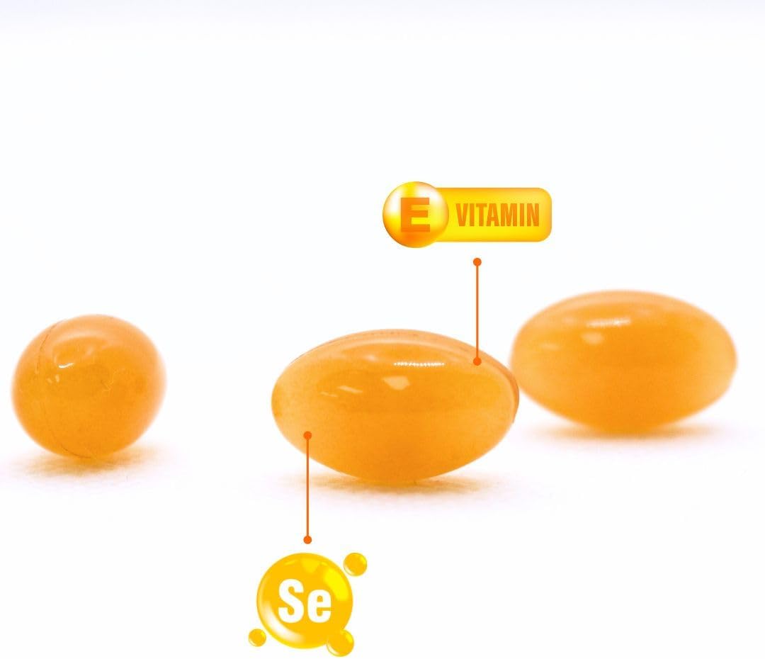 Pharmatech Vitamin E with Selenium Softgels - Antioxidant Supplement for Immune Support and Healthy Skin - Gluten-Free and Non-GMO - 90 Count, Made in USA