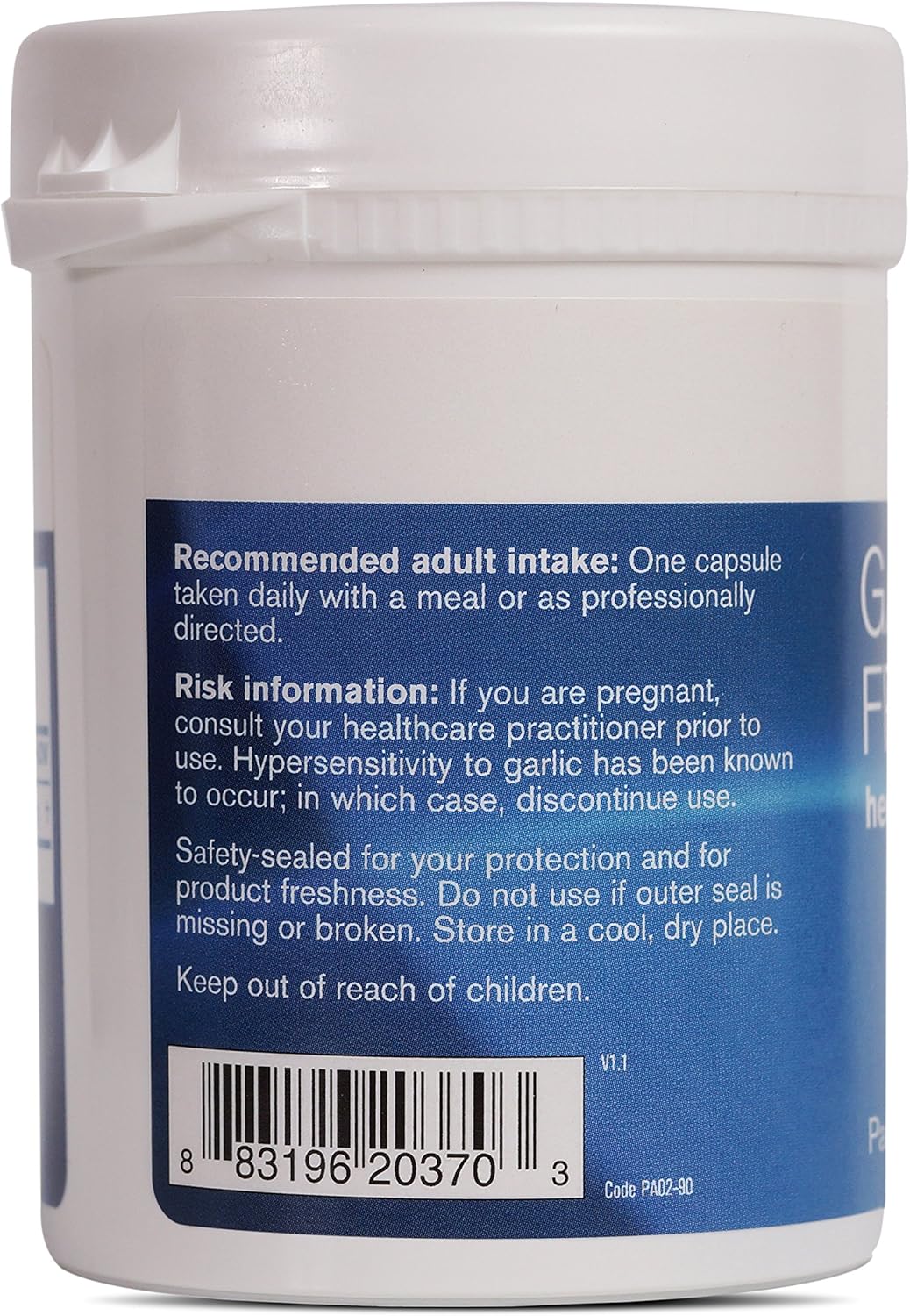 Pharmax Garlic Freeze Dried Capsules - Promotes Cardiovascular and Respiratory Health - 90 Count