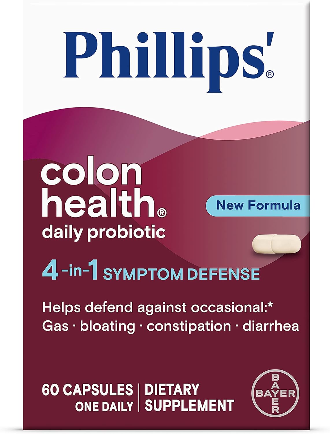 Phillips Colon Health Probiotic Capsules for Daily Symptom Defense + Citracal Slow Release 1200 with Calcium Citrate & Carbonate Blend