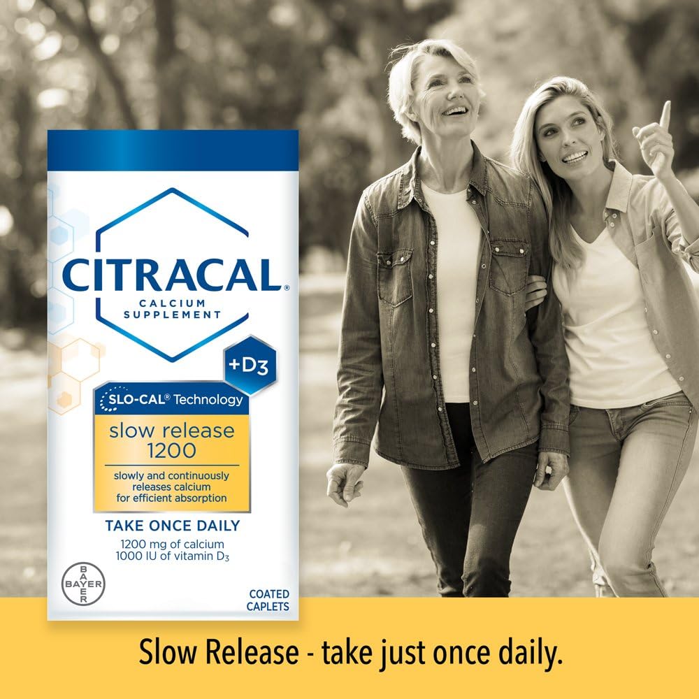 Phillips Colon Health Probiotic Capsules for Daily Symptom Defense + Citracal Slow Release 1200 with Calcium Citrate & Carbonate Blend