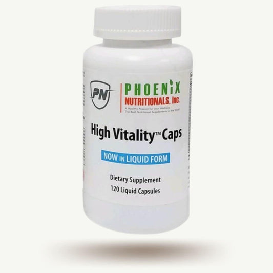 Phoenix Nutritionals High Vitality Multivitamin & Mineral Gel Caps - Full Spectrum Blend for Hair, Skin, Nails, Adrenal & Brain Support - 120 Count