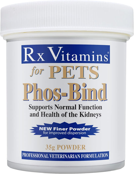 Phos-Bind Kidney Support Powder for Cats & Dogs - 35g Supplement for Kidney Health, Cleanse, and Care