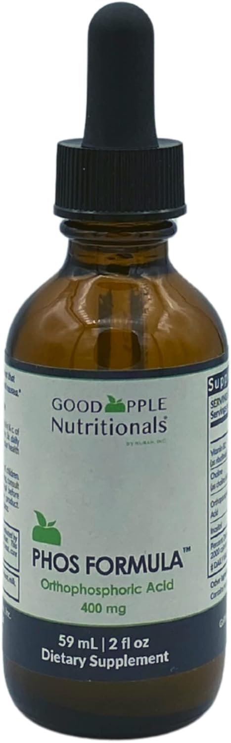 Phos Formula Liquid Supplement for Nausea & Bone Health - 2 fl oz Bottle with Dropper by GOODAPPLE NUTRITIONALS