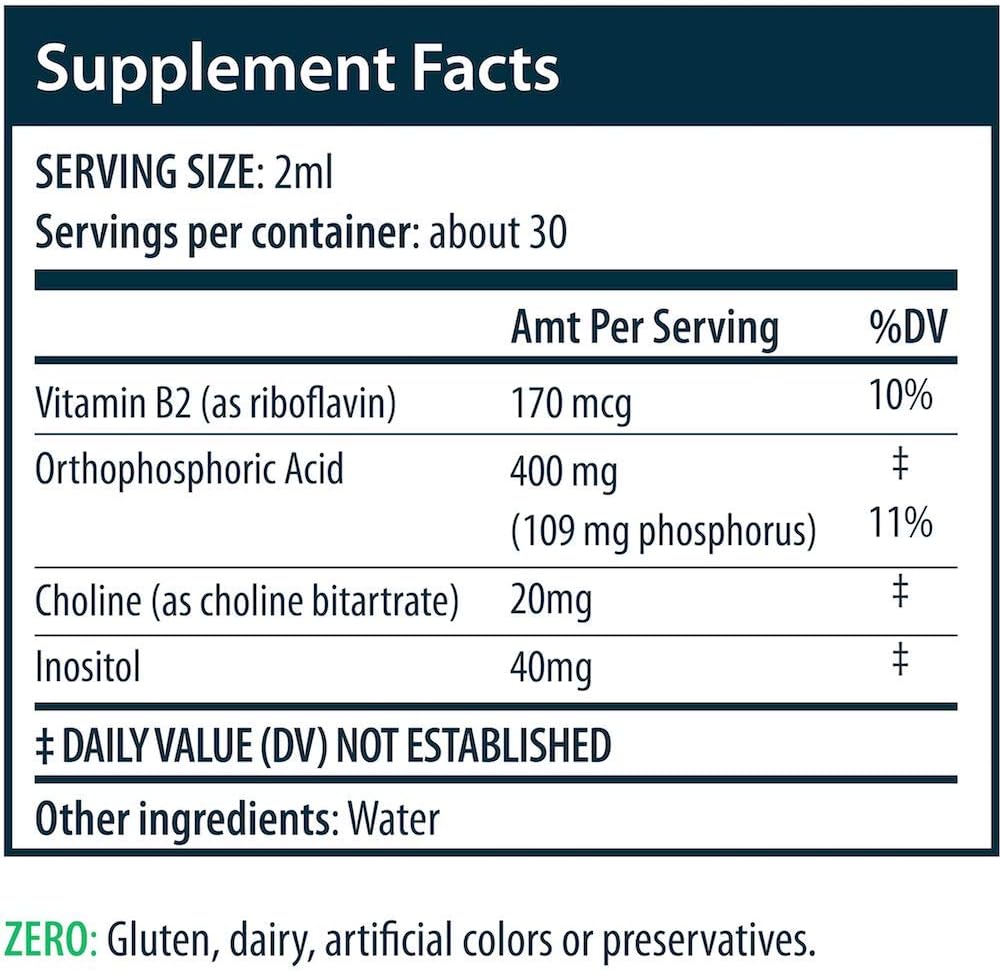 Phos Formula Liquid Supplement for Nausea & Bone Health - 2 fl oz Bottle with Dropper by GOODAPPLE NUTRITIONALS