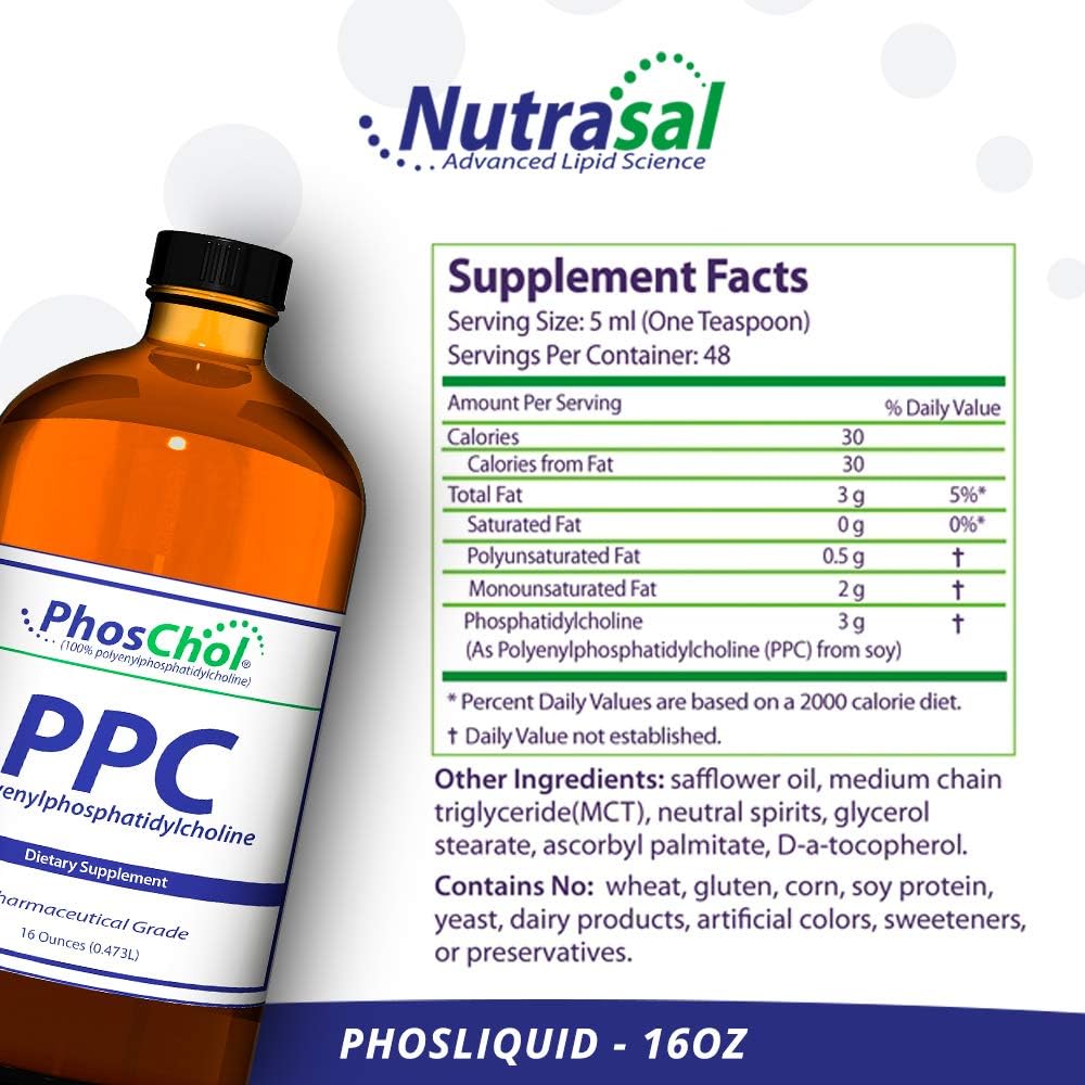 PhosChol Liquid Concentrate 3000mg 16 oz - Nutritional Supplement