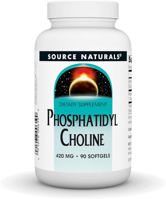 Phosphatidyl Choline in Lecithin 420mg Softgels - 90 Count Dietary Supplement by Source Naturals