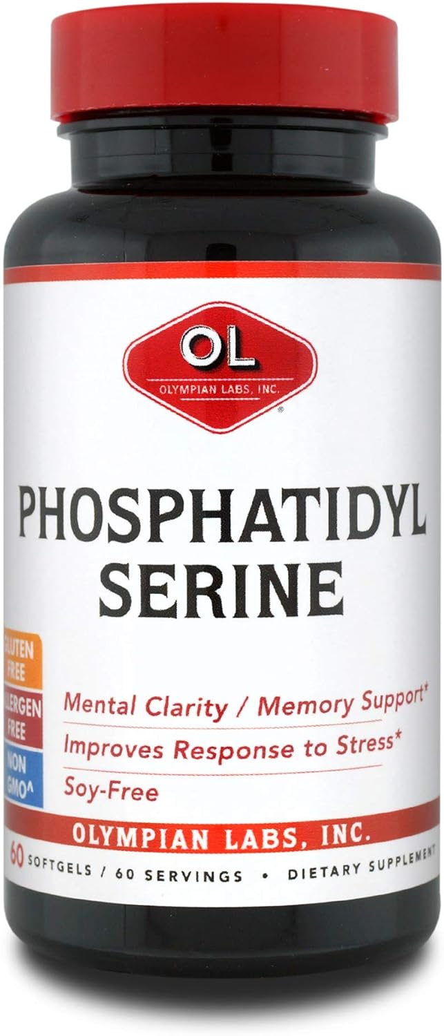 Phosphatidylserine Complex Capsules - 60 Count - Supports Brain Function, Memory, and Focus