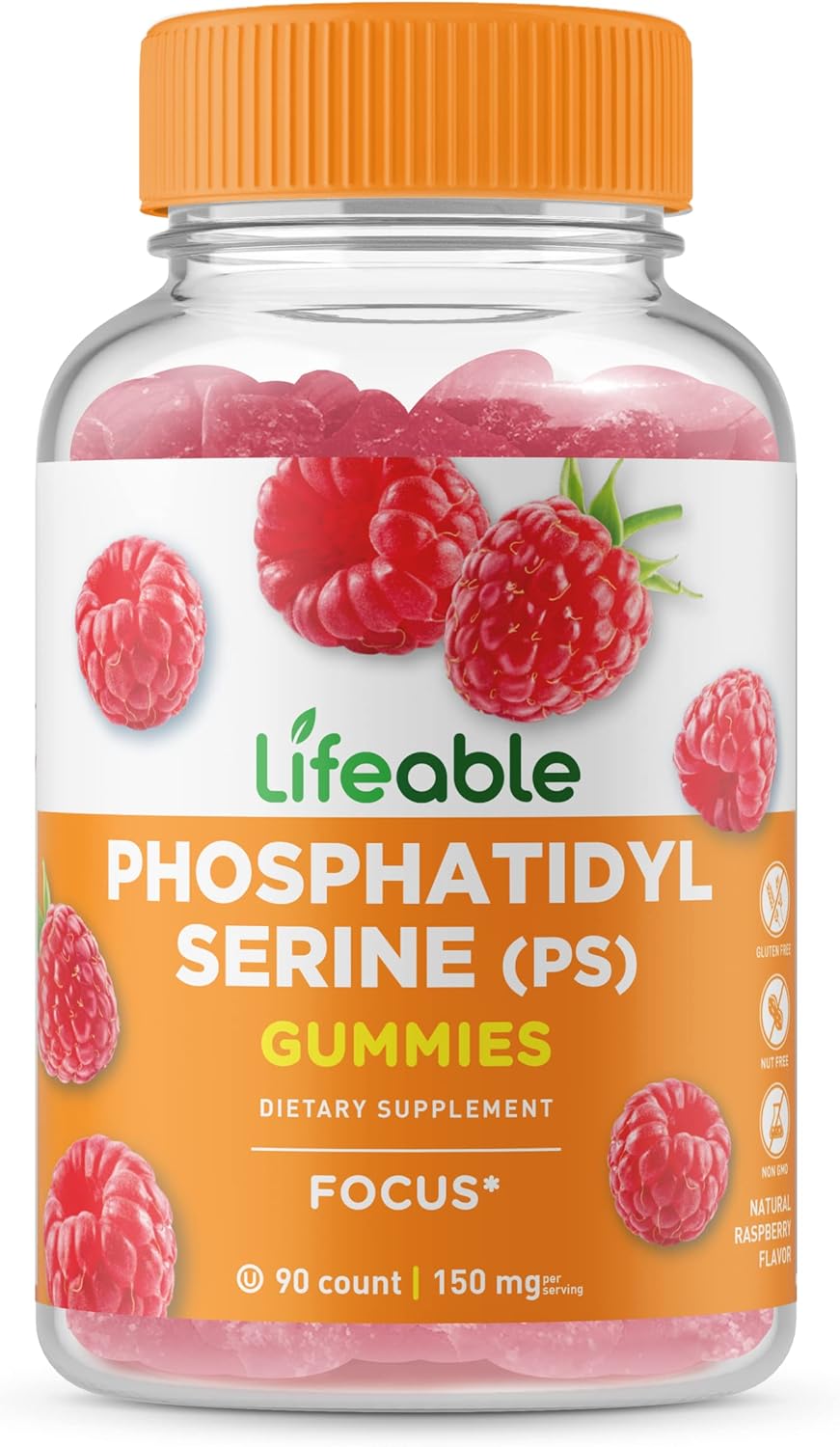 Phosphatidylserine (PS) + Calcium Magnesium Gummies Bundle - Tasty Vitamin Supplement, Gluten-Free & GMO-Free Chewables